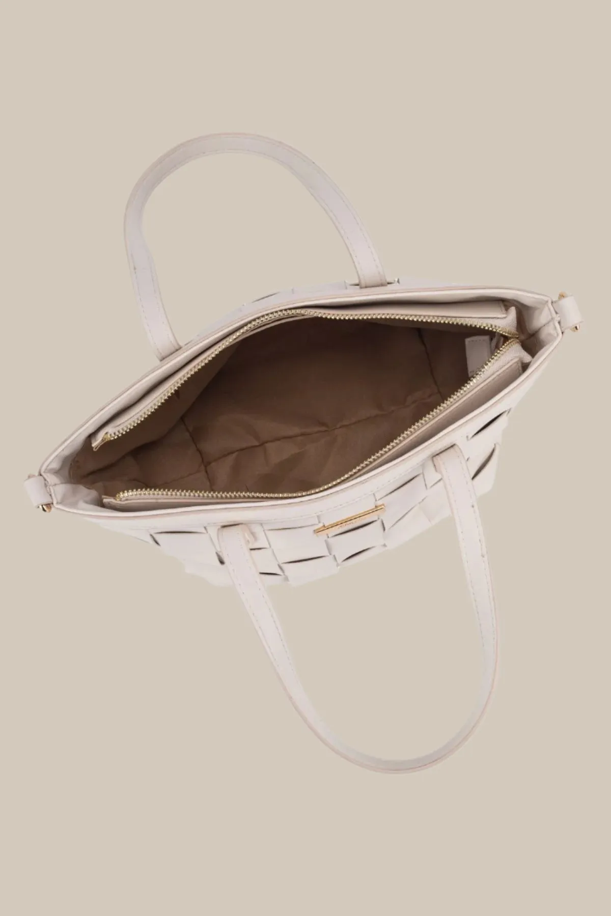 White Woven Tote Bag