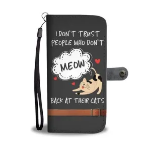 Who Don't Meow Wallet Phone Case with RFID Blocker