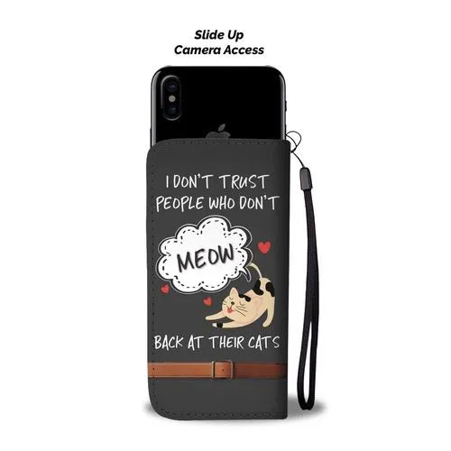 Who Don't Meow Wallet Phone Case with RFID Blocker