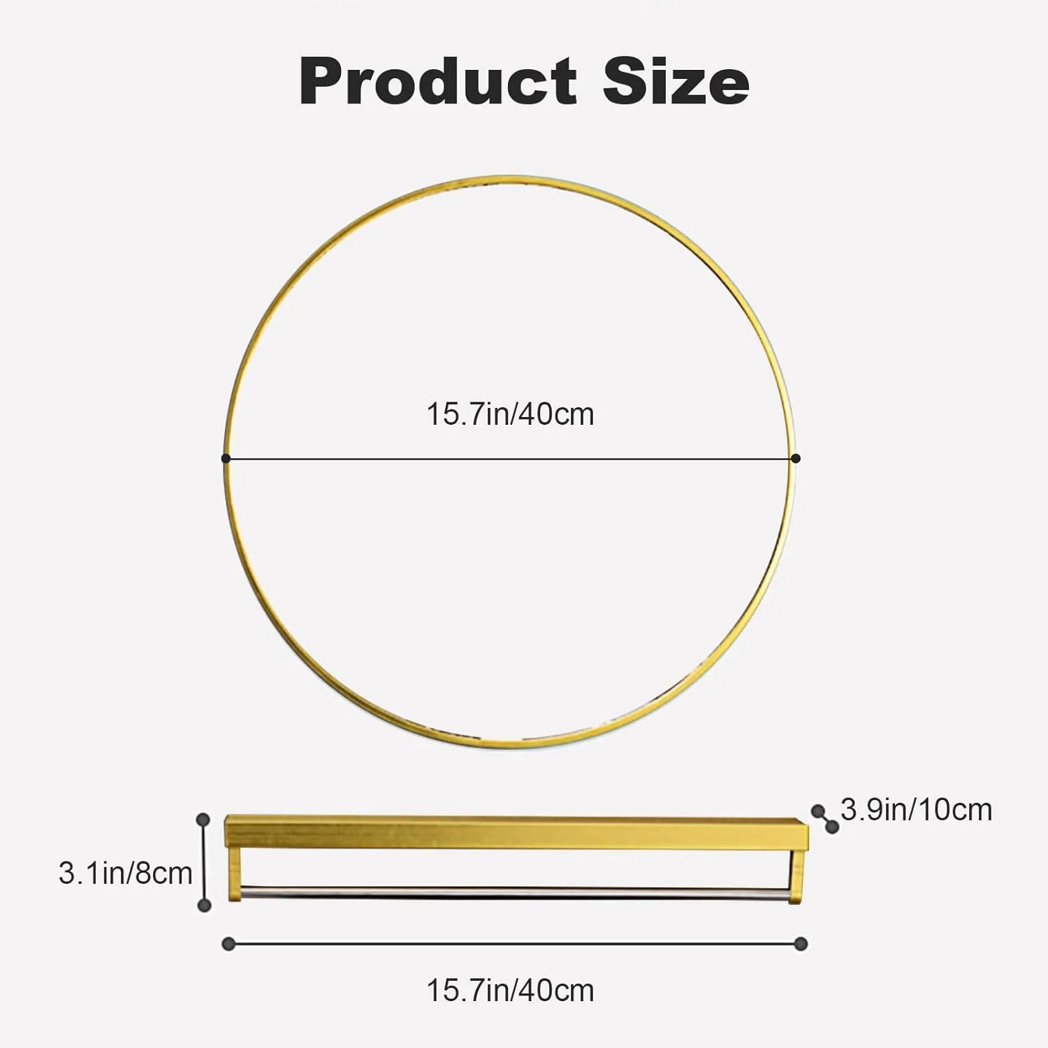 WHYATT Vanity Mirror, Round Makeup Mirror, Mirror Makeup Mirror for Bedroom, Aluminum Alloy, Bathroom Mirror (Size : A1)