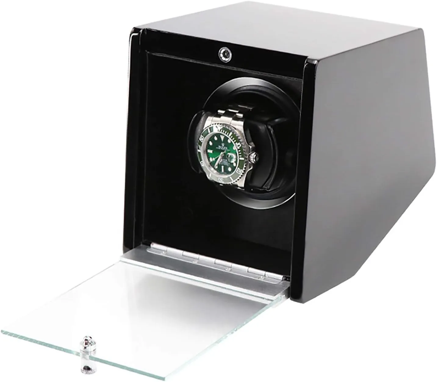 Winding Box Watch Winders - Automatic Watch Winder Dual-Power Mechanical Watches Shaker Rotating Motor Box with Access Control Watch Winding Device with LED ATM