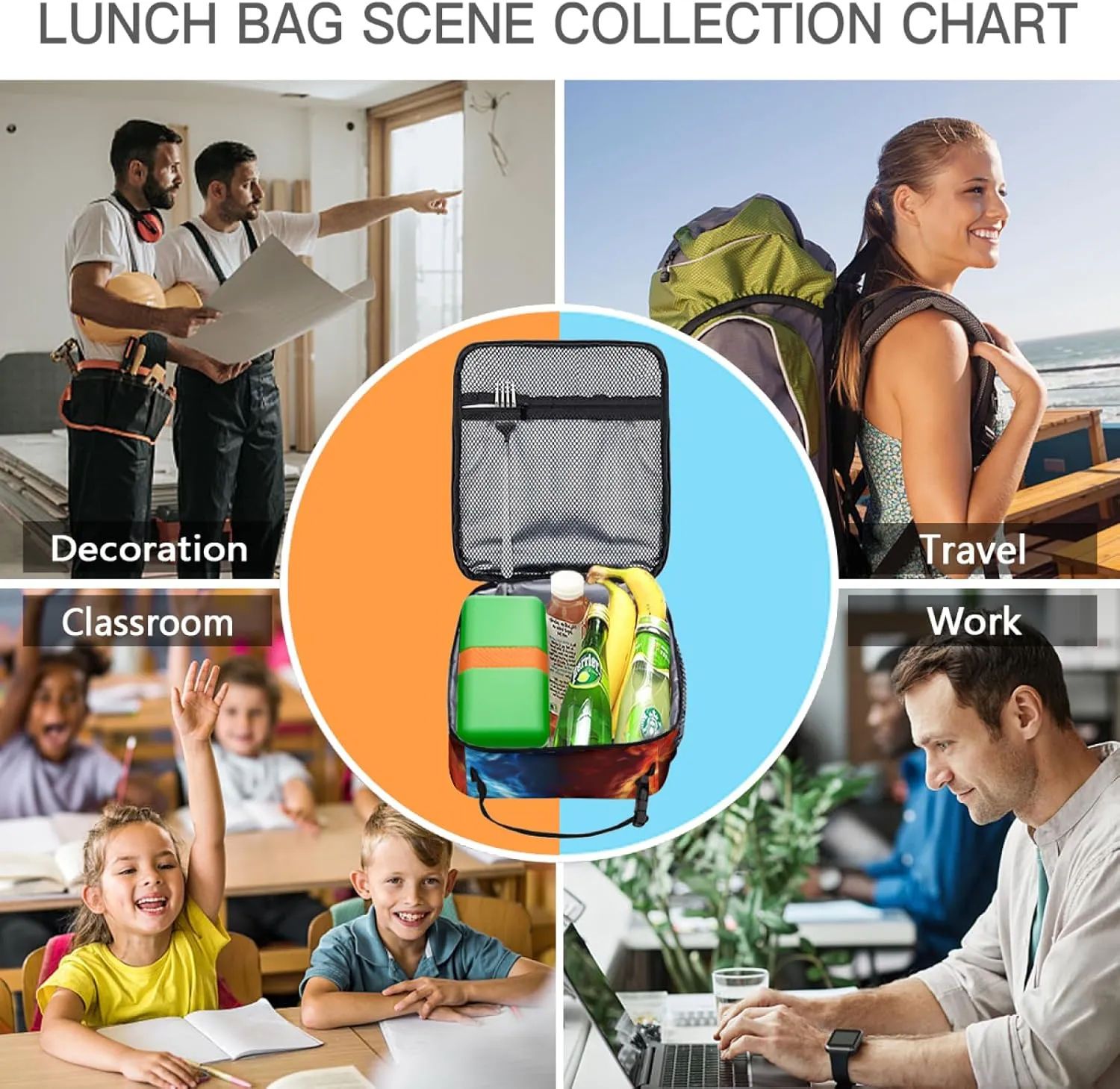Wolf Lunch Box for All Seasons Reusable Insulated Lunch Bag 10 Inch
