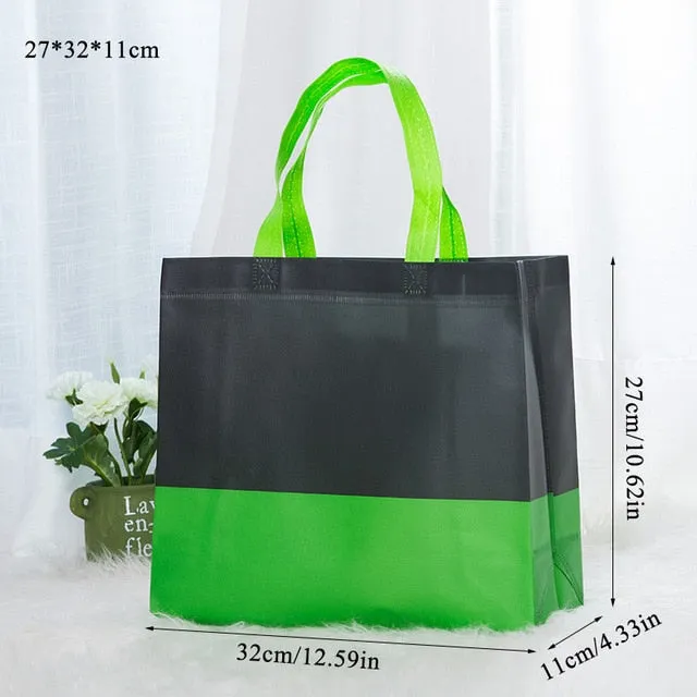 Women Men Reusable Shopping Bag splice ecological reusable bag Foldable Shopping Bag Large Grocery Bags Convenient Storage cloth