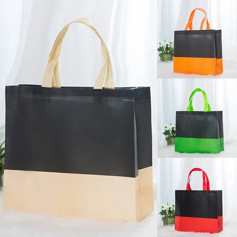 Women Men Reusable Shopping Bag splice ecological reusable bag Foldable Shopping Bag Large Grocery Bags Convenient Storage cloth