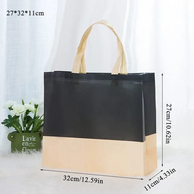 Women Men Reusable Shopping Bag splice ecological reusable bag Foldable Shopping Bag Large Grocery Bags Convenient Storage cloth