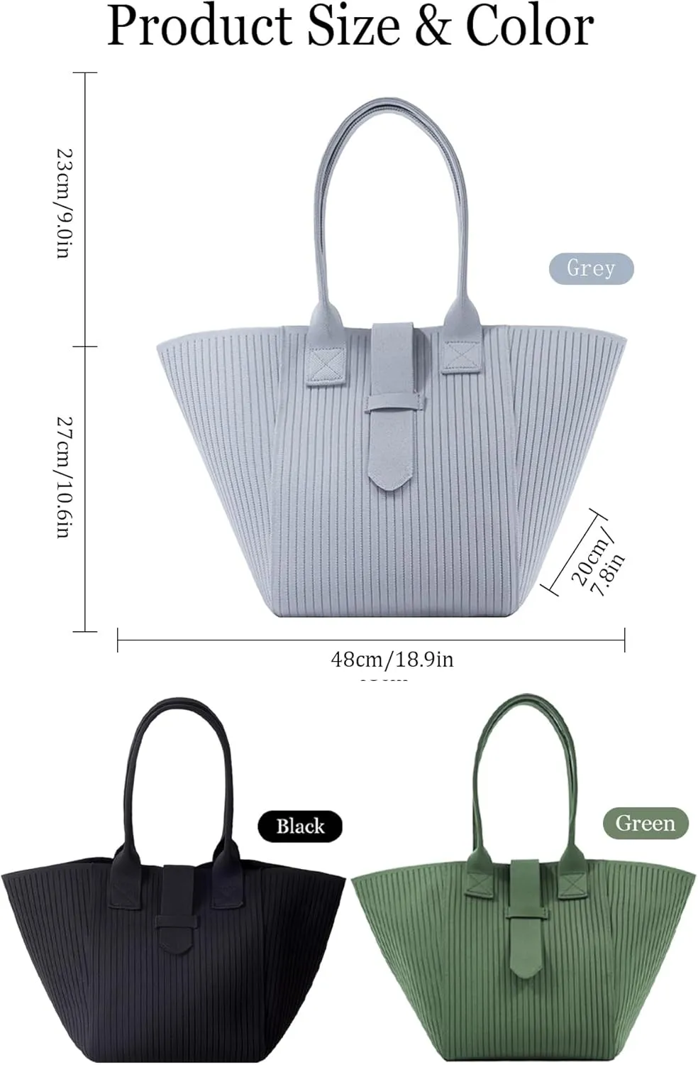 Women Tote Bag Lightweight Top Handle Bag Washable Shoulder Tote Handbag With Snap