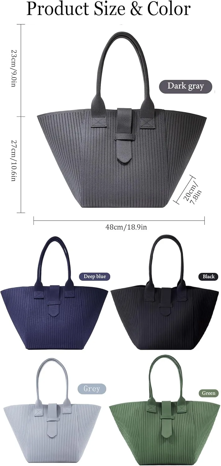 Women Tote Bag Lightweight Top Handle Bag Washable Shoulder Tote Handbag With Snap
