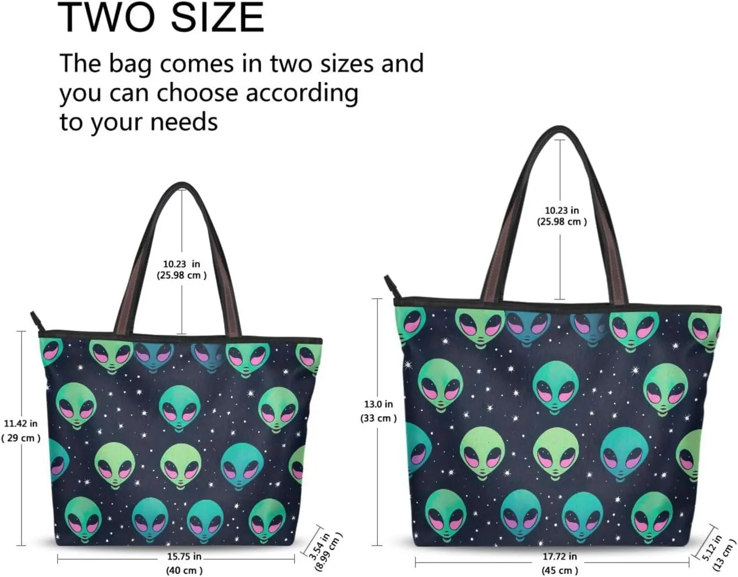 Women Tote Bags Aliens Space Top Handle Satchel Handbags Shoulder Bag for Shopping 20853572