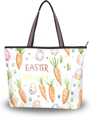 Women Tote Bags Carrot Egg Easter Top Handle Satchel Handbags Shoulder Bag for Shopping 20861220