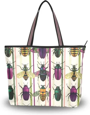 Women Tote Bags Jewel Beetle Bee Top Handle Satchel Handbags Shoulder Bag for Shopping 20860662