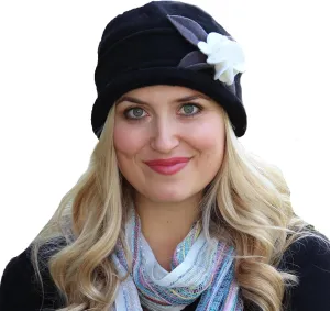 Womens Hat Luxury Fleece Cloche Ladies Cancer Headwear Chemo Winter Head Coverings Plush Double Layer Olivia