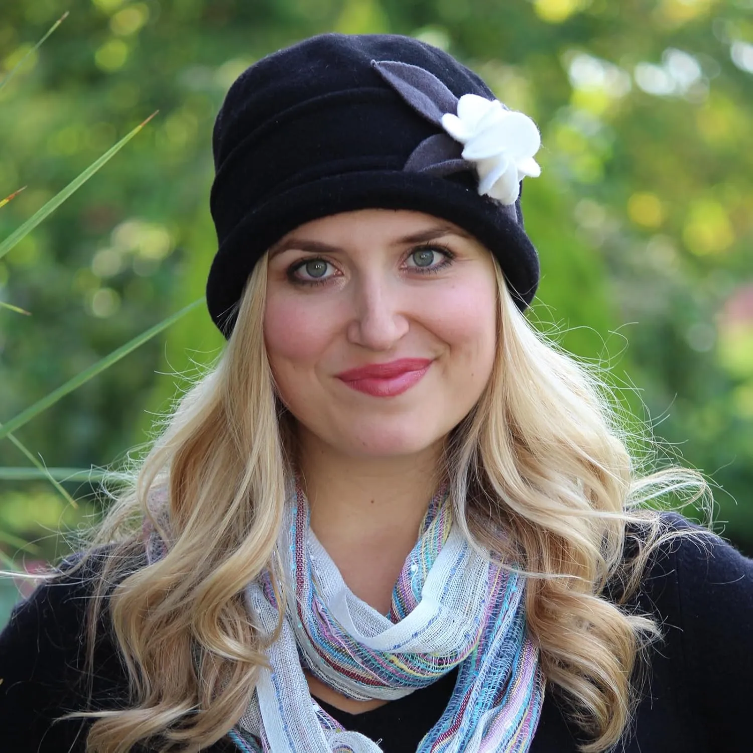 Womens Hat Luxury Fleece Cloche Ladies Cancer Headwear Chemo Winter Head Coverings Plush Double Layer Olivia