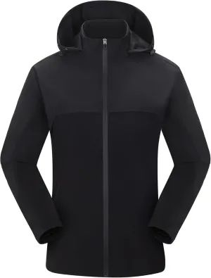 Women's Hooded Jacket Waterproof Breathable Spring Windproof Warm Jacket Lightweight Women