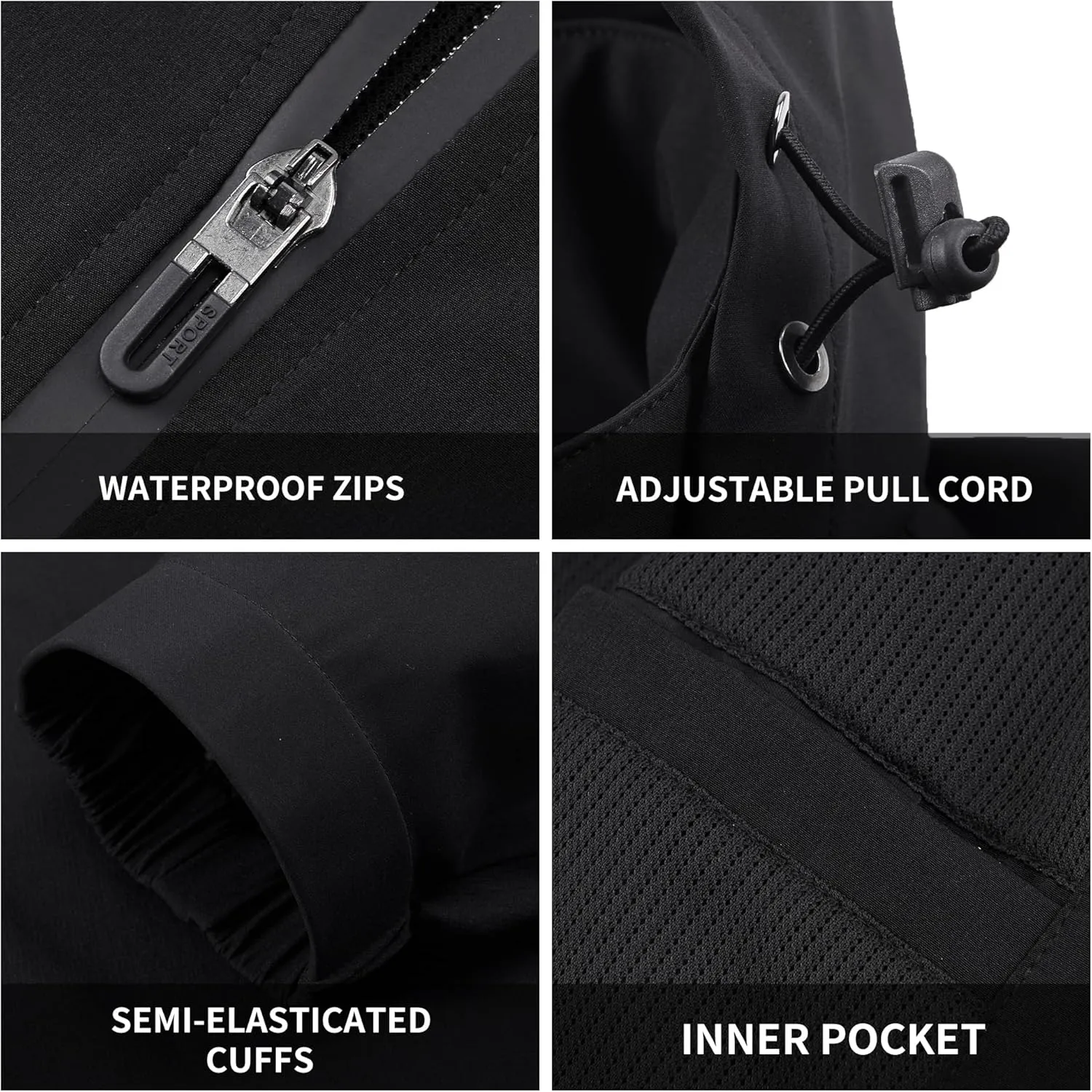Women's Hooded Jacket Waterproof Breathable Spring Windproof Warm Jacket Lightweight Women