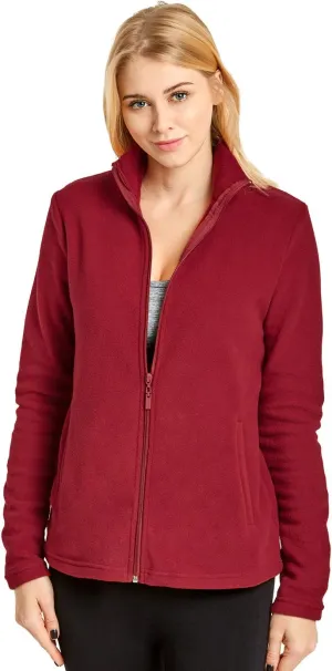Women's Polar Fleece Full Zip Up Winter Jacket