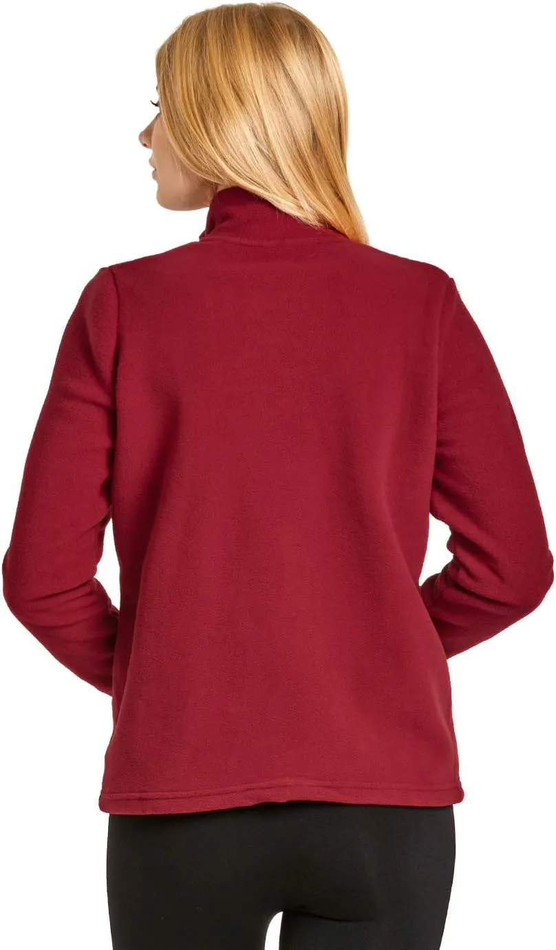 Women's Polar Fleece Full Zip Up Winter Jacket
