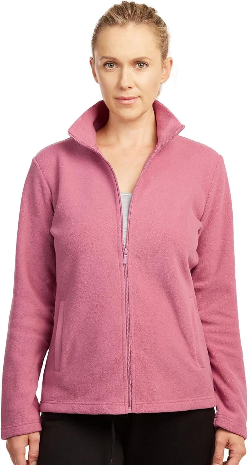 Women's Polar Fleece Full Zip Up Winter Jacket