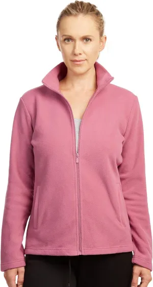 Women's Polar Fleece Full Zip Up Winter Jacket