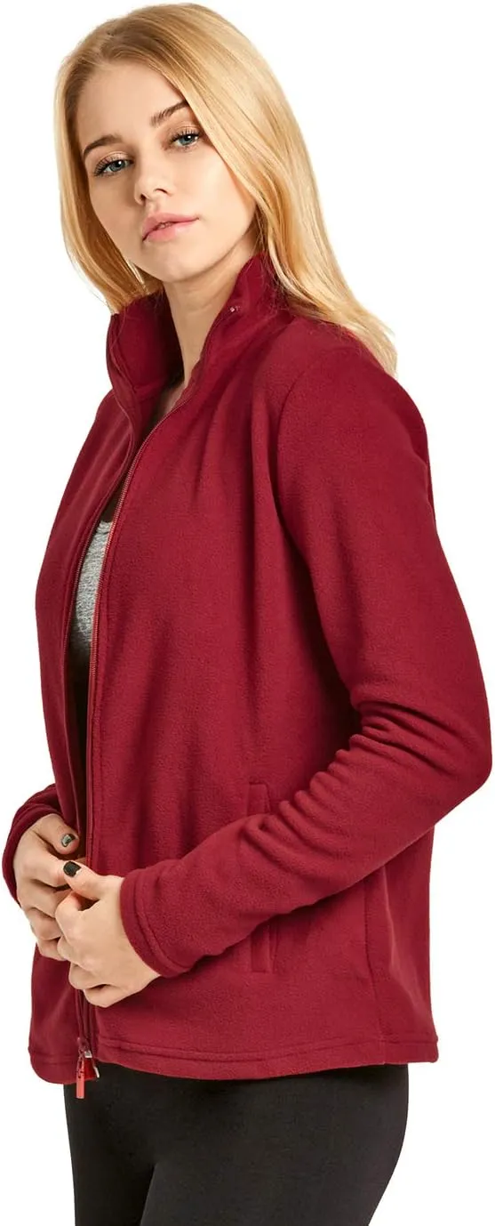 Women's Polar Fleece Full Zip Up Winter Jacket