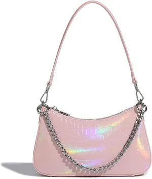 Women's Small Clutch Tote Handbags with Zipper Retro Classic Pattern Shoulder Bag Colorful Purse
