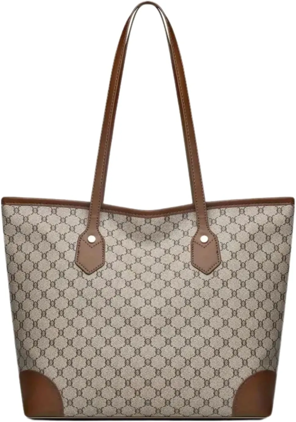 Women's Vintage Pattern Tote Bag - Large Capacity Stylish Shoulder Bag for Work
