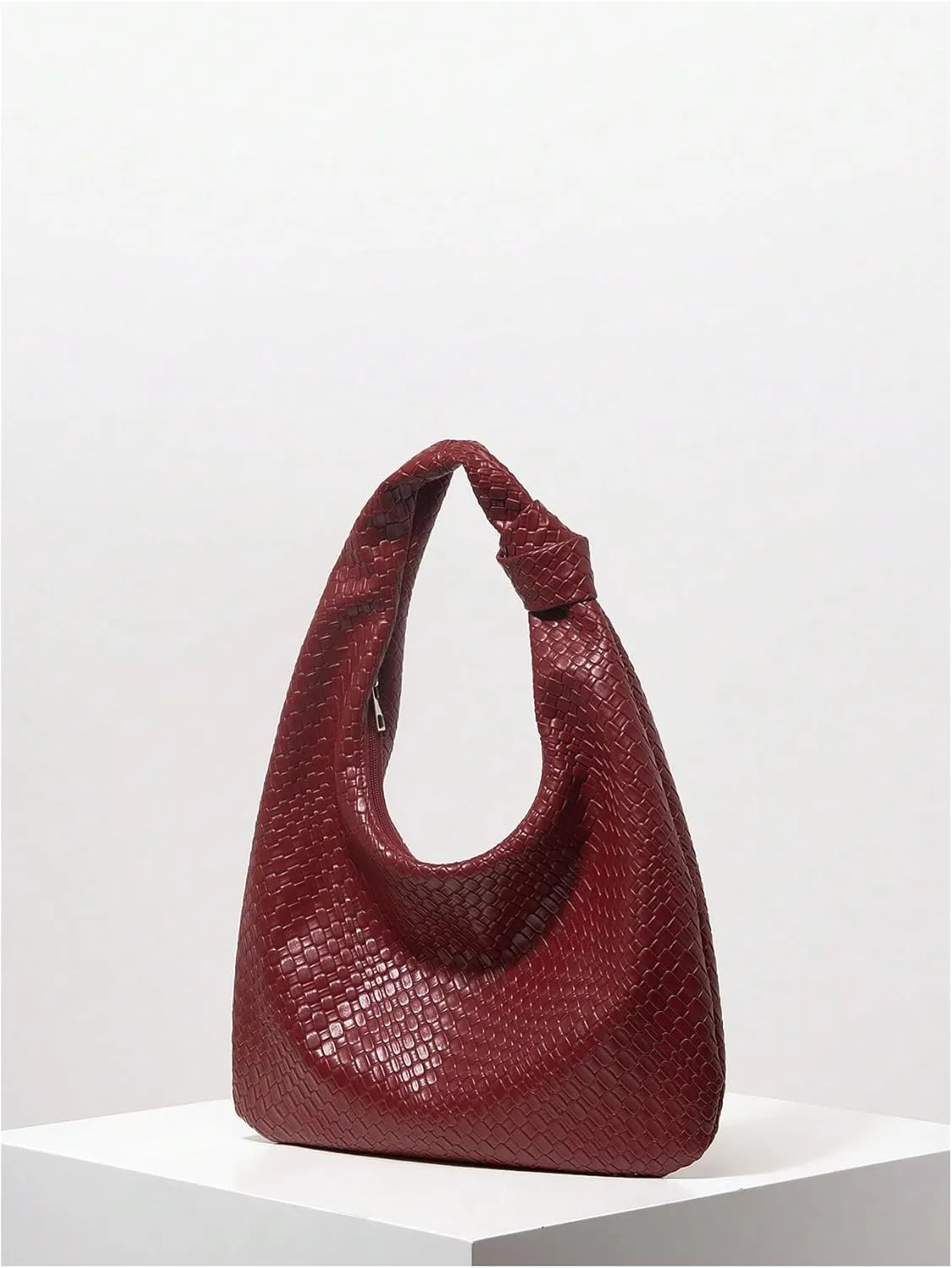 Women's Vintage Weave Tote Handbags Knot Top Handle Underarm Shoulder Bags Purse