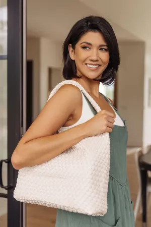 Woven and Worn Tote | Ivory