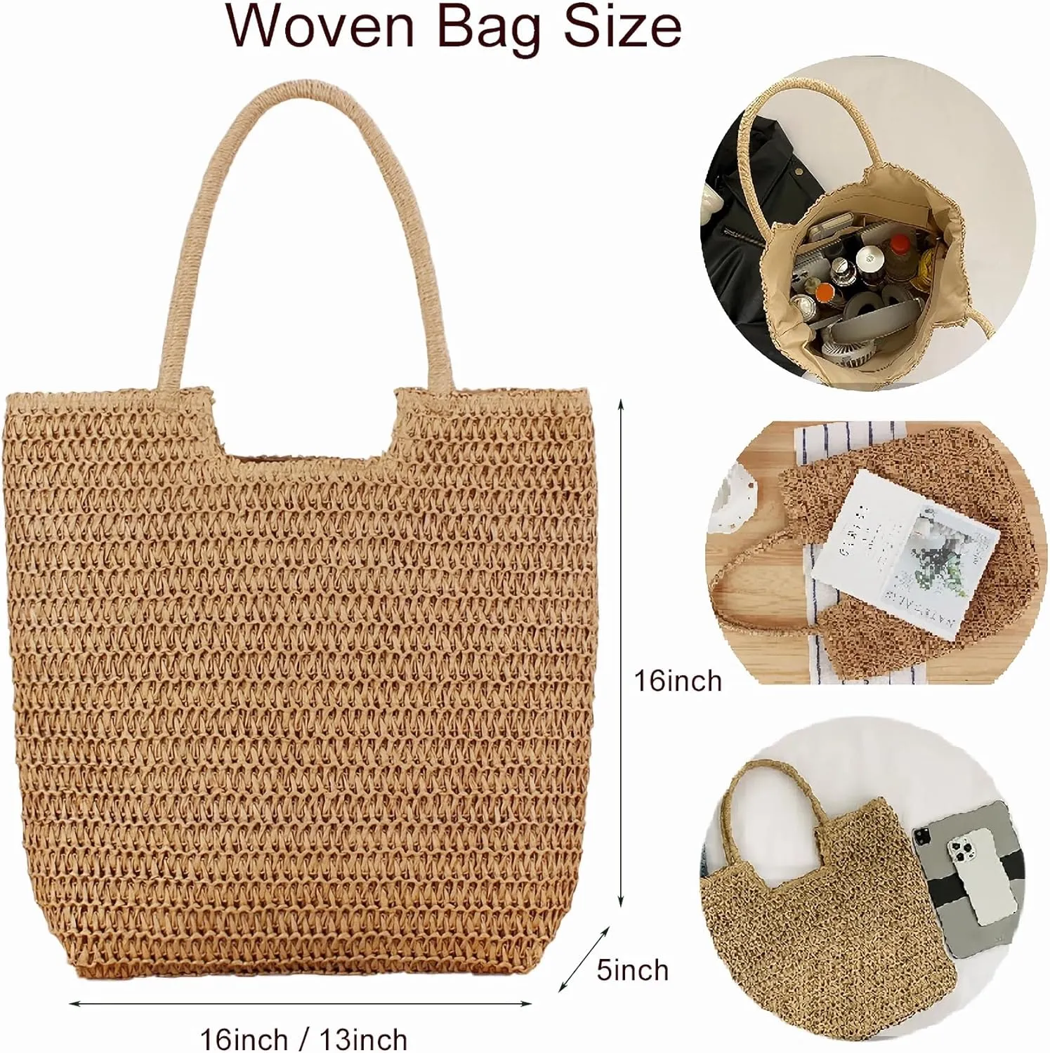 Woven bag Straw bag, Woven tote bag for women, Summer woven tote bag, Straw beach bag Woven beach bag for women
