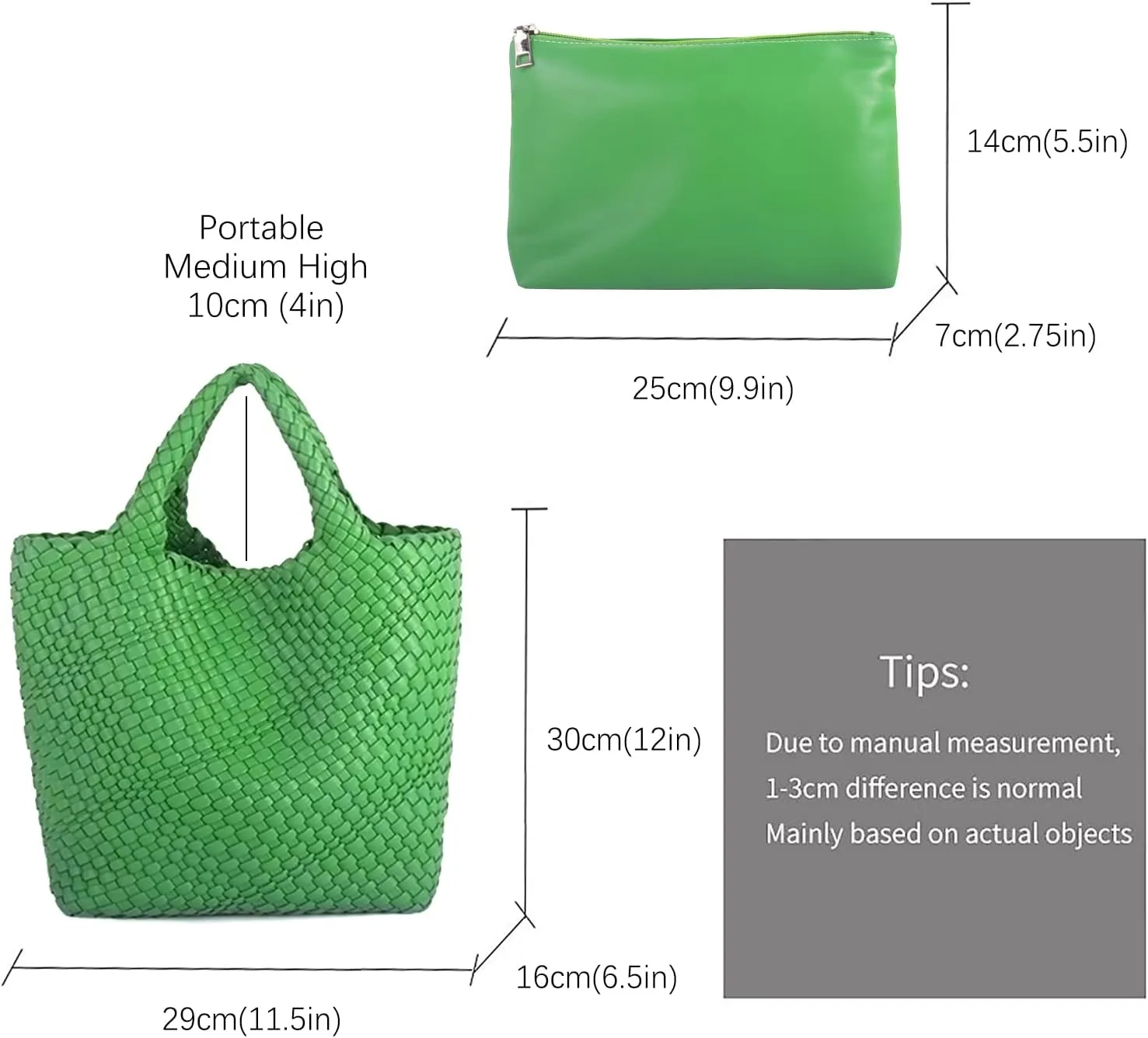 Woven Beach Tote Bag, Women Macaron Soft Leather Weave Handbag with Purse Top-handle Handbag for Work Travel
