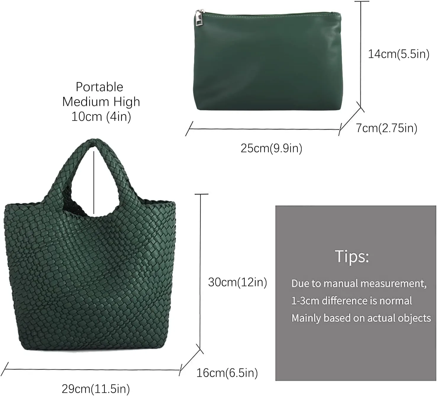 Woven Beach Tote Bag, Women Macaron Soft Leather Weave Handbag with Purse Top-handle Handbag for Work Travel