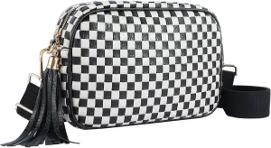 Woven Crossbody Bag Woven Purse Trendy Braided Weave Shoulder Camera Crossbody Bag Handbag for Women