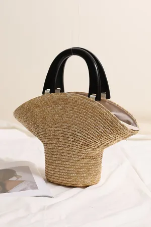 Woven Straw Tote Bag