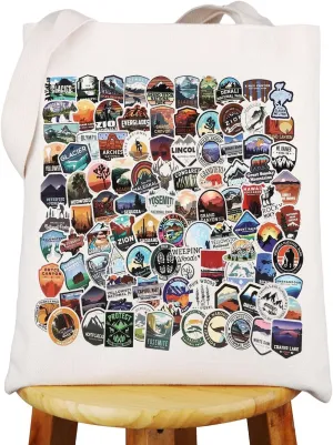 WZMPA National Park Travel Tote - Theme Gift, Hiking & Grocery Bag, Merchandise