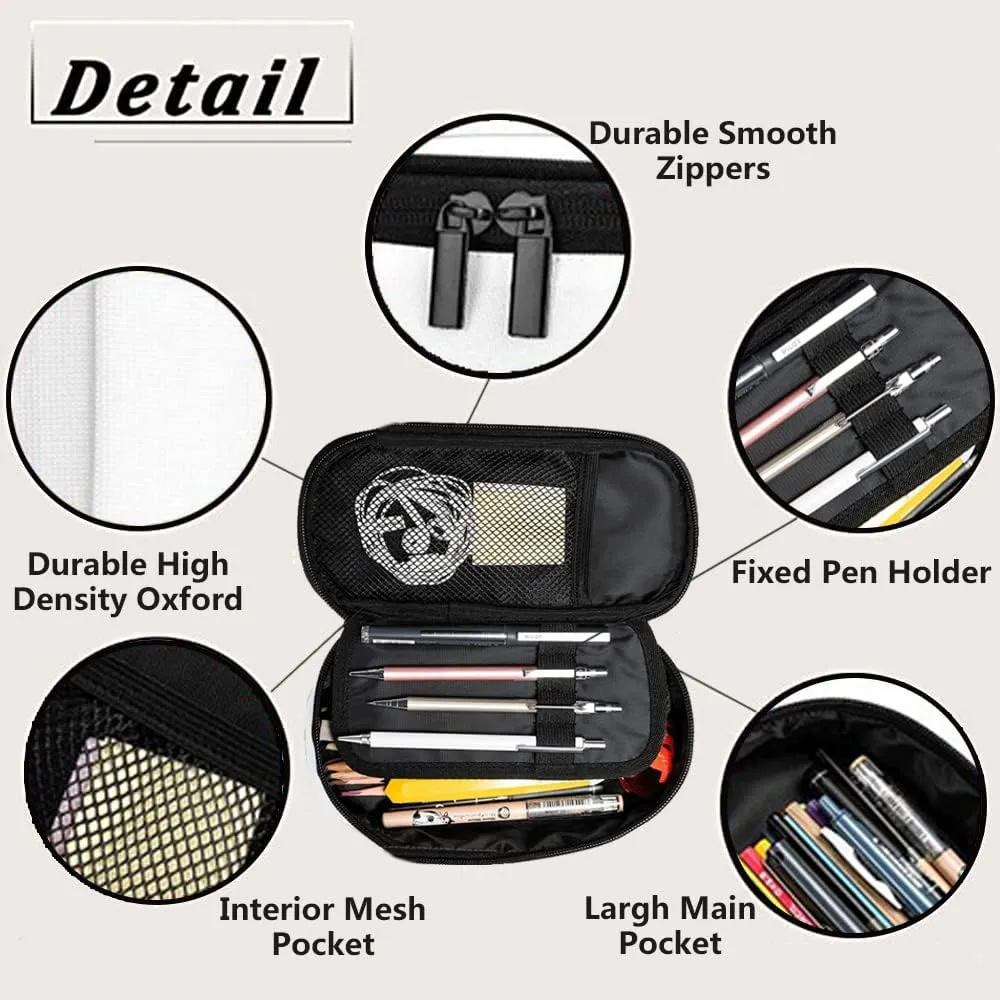 Yekiua Baseball Pen Bag Burning Fire Water Cool Ball Sport Game Large Pencil Case Big Capacity Pencil Pouch Pencil Holder