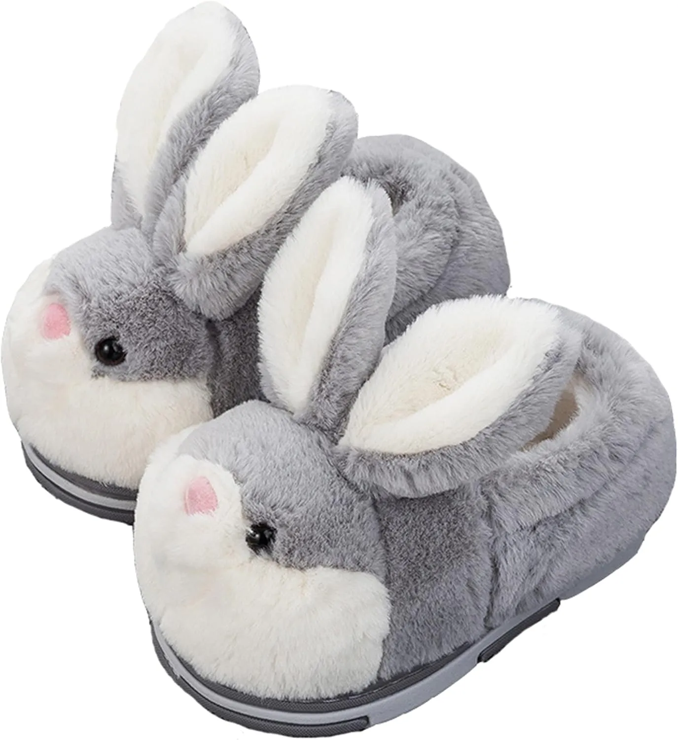 YILANLAN Women's Cute Bunny Animals Slippers Interesting Comfortable Furry Slippers Soft Plush Winter season Keep warm Home Slippers