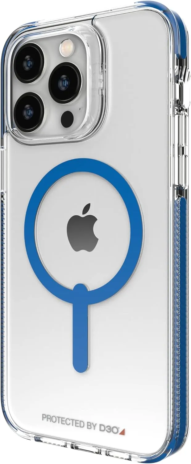 ZAGG Gear4 Santa Cruz Snap Case Apple iPhone 14 Pro Max, D30 Drop Protection Up to (13ft│4m), Wireless Charging Compatible, Reinforced Top, Bottom & Edges - Blue