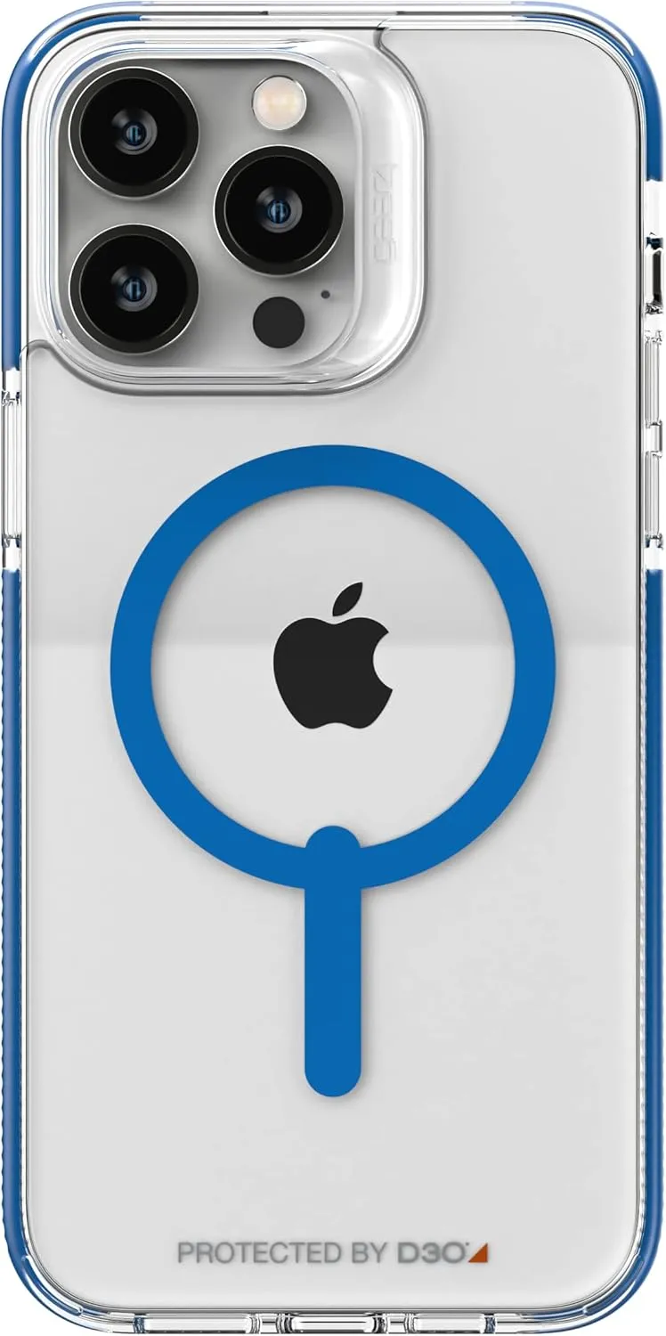 ZAGG Gear4 Santa Cruz Snap Case Apple iPhone 14 Pro Max, D30 Drop Protection Up to (13ft│4m), Wireless Charging Compatible, Reinforced Top, Bottom & Edges - Blue
