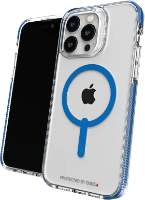 ZAGG Gear4 Santa Cruz Snap Case Apple iPhone 14 Pro Max, D30 Drop Protection Up to (13ft│4m), Wireless Charging Compatible, Reinforced Top, Bottom & Edges - Blue