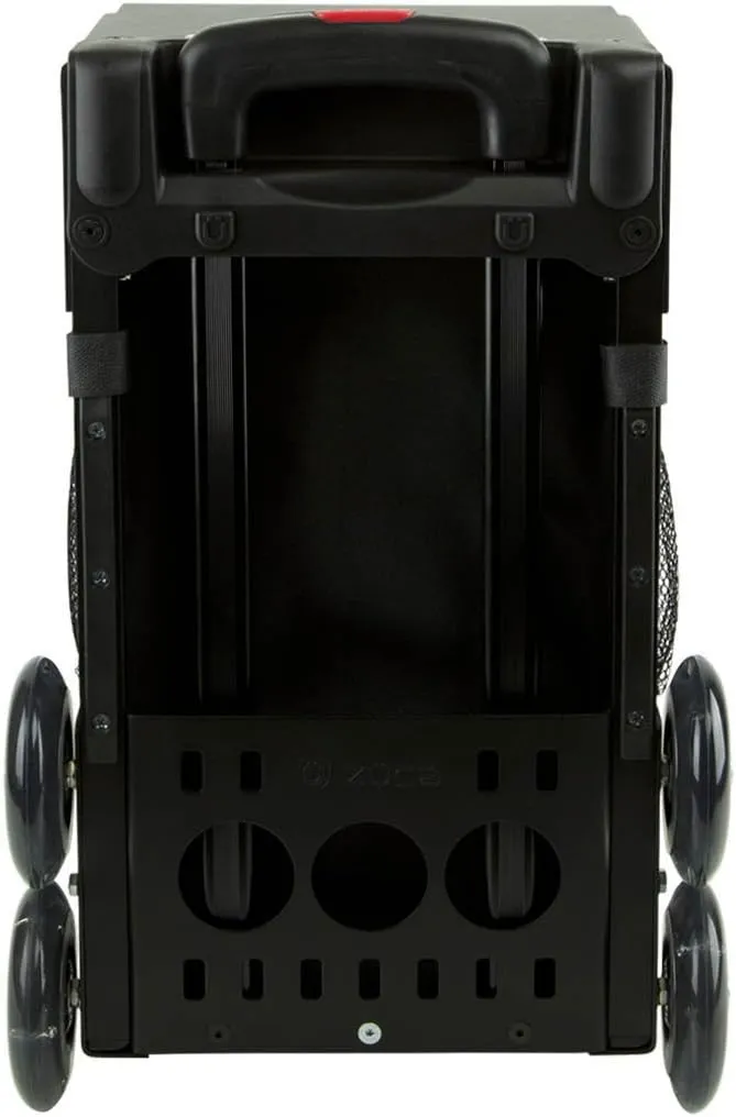ZÜCA Sport Obsidian Rolling Bag with Red Frame (flashing wheels)