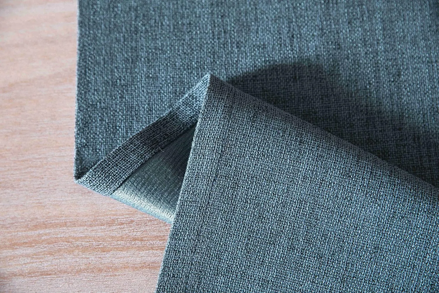 ZeeMart Burlap Style Farmhouse Table Runners 90 Inches Long, Blue Rustic Woven Dining Table Runner for Everyday Use, 14x90 Inches, Blue