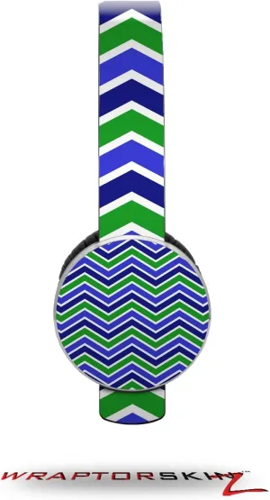 Zig Zag Blue Green Decal Style Skin (fits Sol Republic Tracks Headphones - Headphones NOT Included)