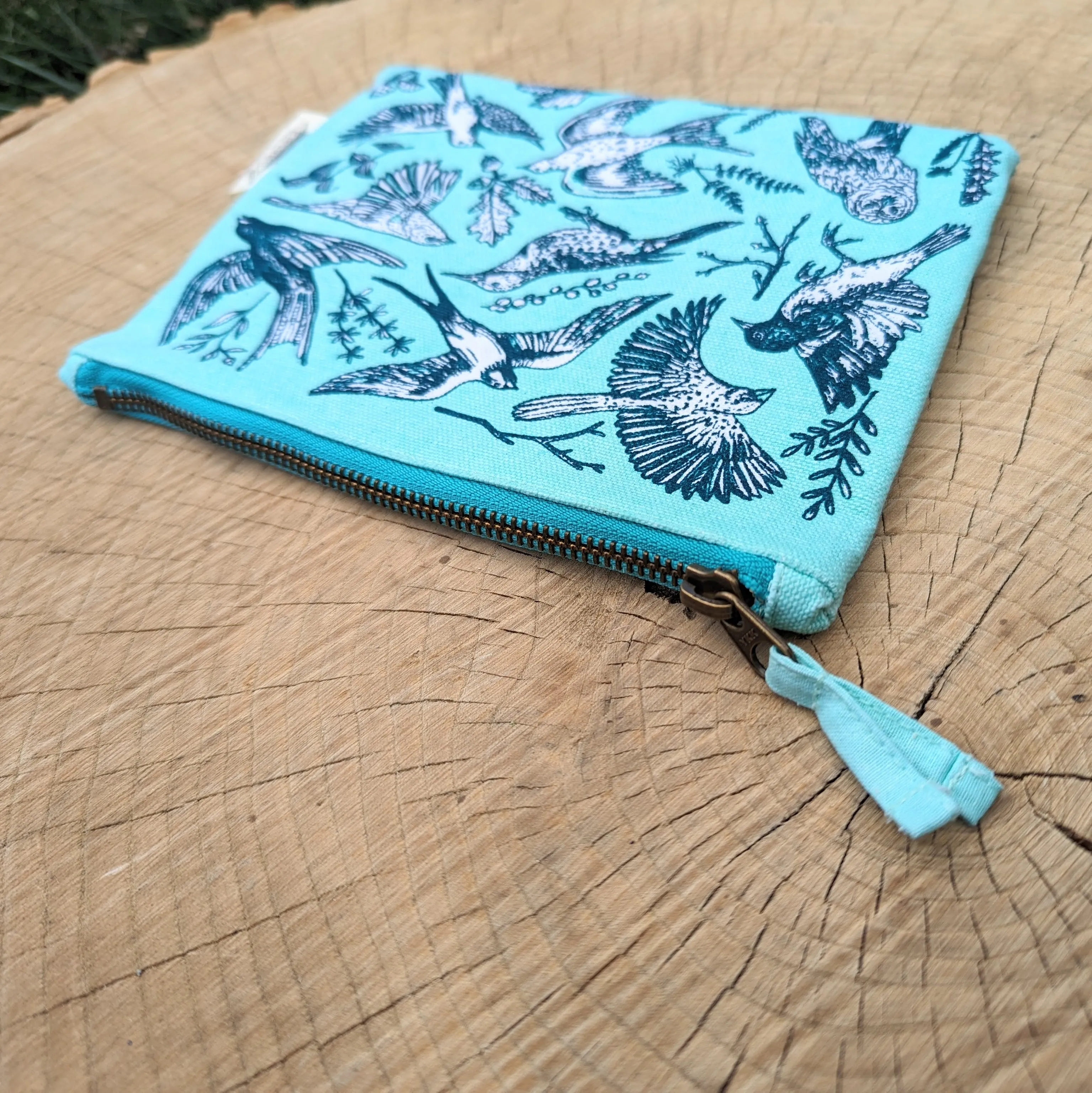 zippered pouch | birds