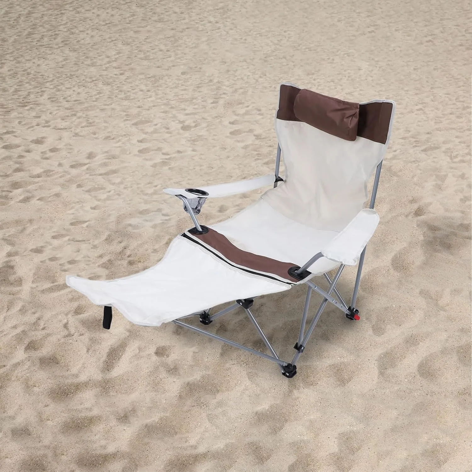 ZJchao Camping Chair, Outdoor Chairs, Folding Chairs for Outside, Camping Lounge Chair 900D Oxford Cloth 4 Position Adjustable Foldable Portable Reclining Camping Chair with Storage Bag