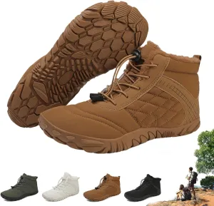 ZJQ 2025 New Winter Footwear Barefoot Shoes Women Men, Wide Toe Hiking Shoes, Non-Slip Waterproof Flexible Outdoor Sneakers