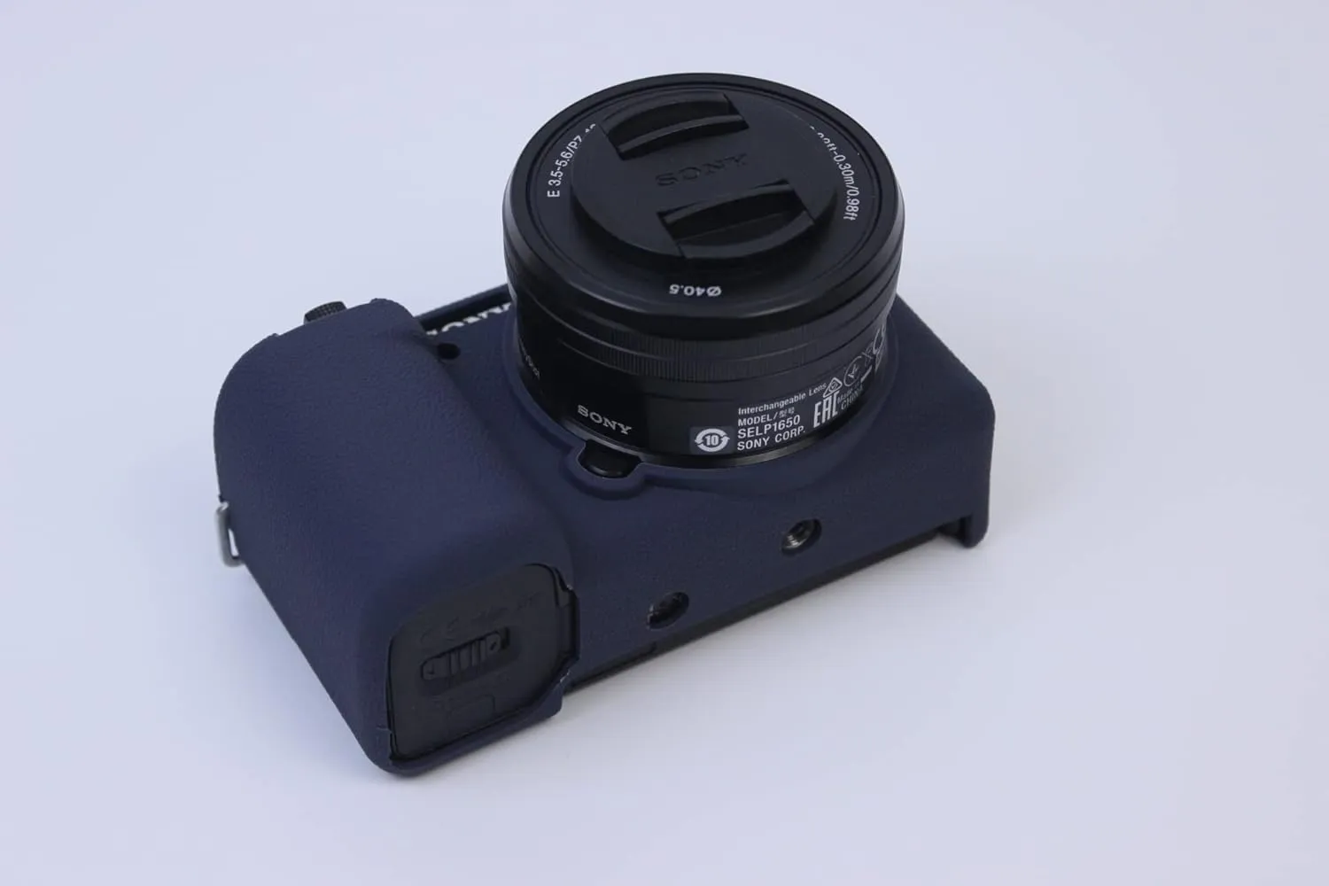 ZV-E10 Case, Fullbody Ultra-thin Lightweight Rubber Soft Silicone Housing Case Bag Cover for Sony Alpha ZV-E10 ZVE10 (Blue)