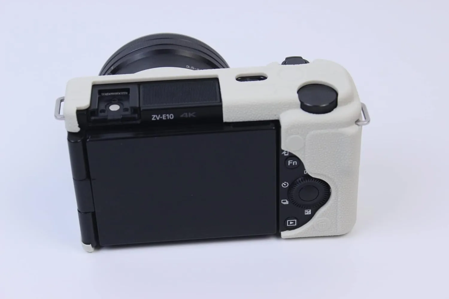ZV-E10 Case, Fullbody Ultra-thin Lightweight Rubber Soft Silicone Housing Case Bag Cover for Sony Alpha ZV-E10 ZVE10 (White)